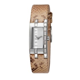 ESPRIT Damenarmbanduhr ES-Houston pico brown snake, Metallband, Quartzwerk, Zirconia