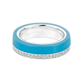 Esprit Damenring  MARIN 68 ES-GLAM TURQUOISE - Weite 16, Edelstahl
mit Epoxy-Beschichtung und Zirconia