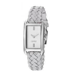 ESPRIT Damenarmbanduhr ES-WEAVES WHITE-LADIES-LEATHER, Quartzwerk, Mineralglas