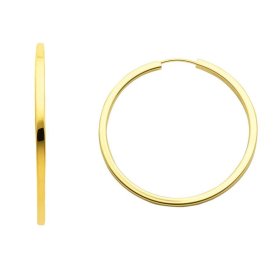 Rohrcreolen Gelbgold 333 aus Vierkantrohr,  Durchmesser 36mm x 2,5 St�rke