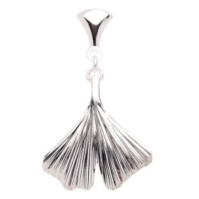 Ohrstecker lang  Gingkoblatt Silber 925 Ginko 
